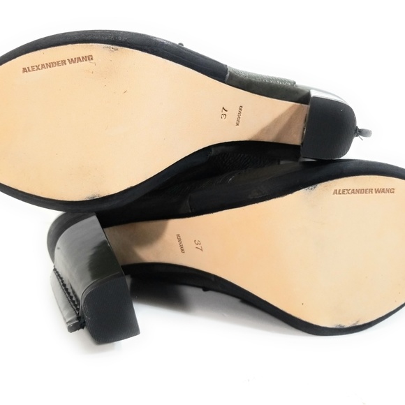 Alexander Wang Dakota Green Open Heel Booties 37 - Picture 6 of 8